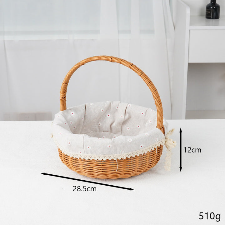 Decorative Round Woven Basket Bowlift