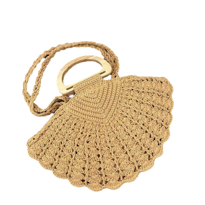 Handbag with Unique Wooden Handle Design Bowlift