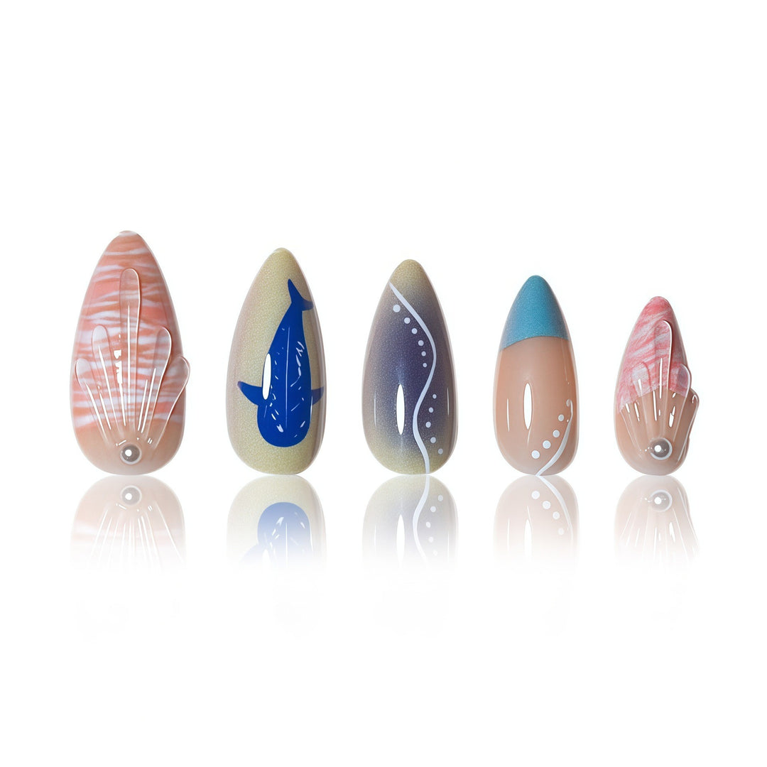 Creative Ocean-Themed Nail Art Bowlift
