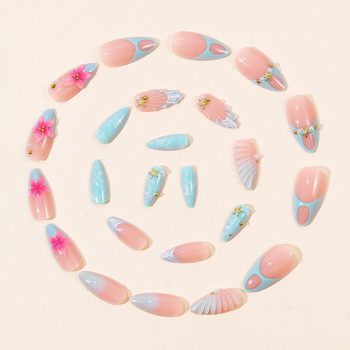 Decorative Floral 3D Nail Art Extensions Bowlift