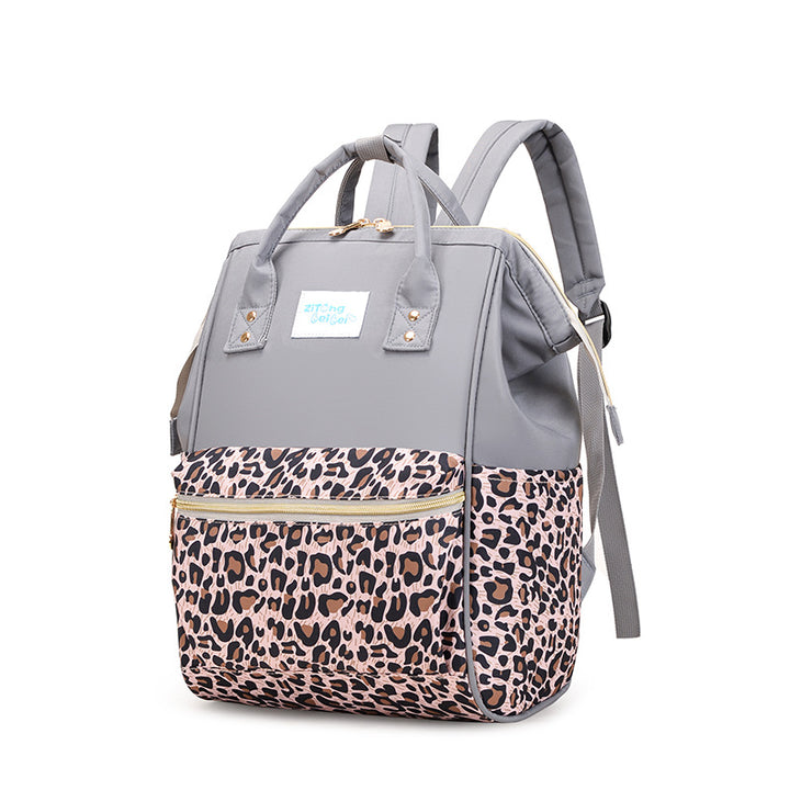 Trendy Animal Print Diaper Backpack Bowlift