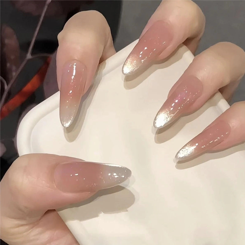 Ombre Stiletto Press-On Nails with Glitter Finish Bowlift