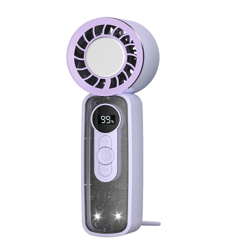 Unisex Portable USB Mini Fan with LCD Display and Various Speed Levels Bowlift