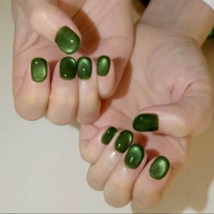Glittering Matte Finish Press-On Nail Set Bowlift