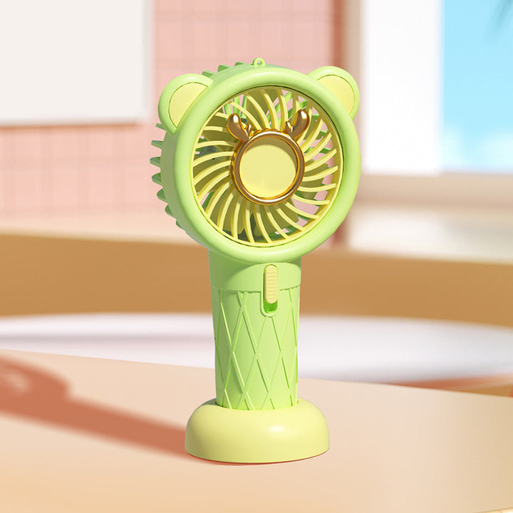 Women's Portable Mini Cooler Fan with Animal Motif Bowlift