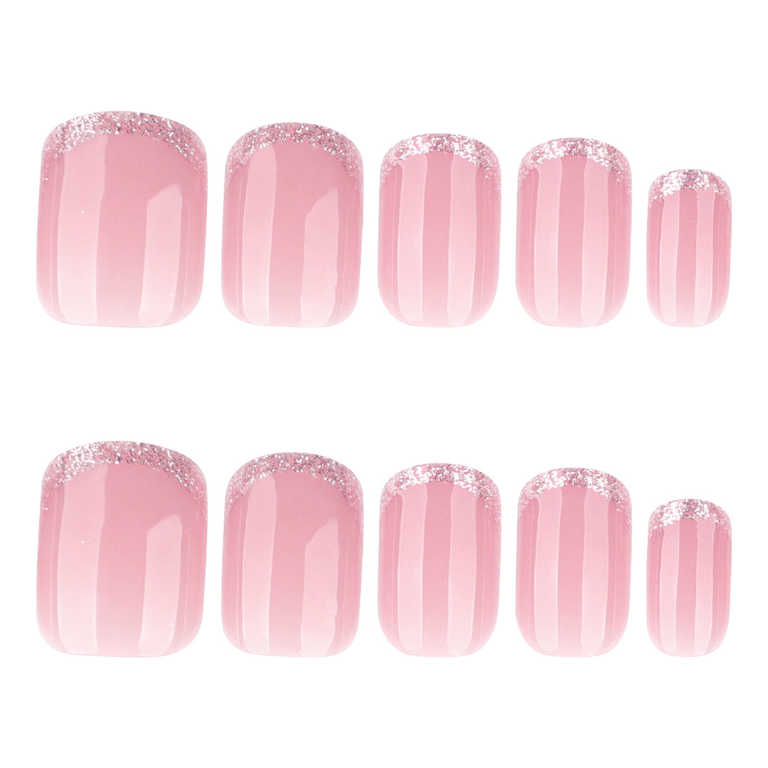 Glamorous nail extensions with glitter finish Bowlift