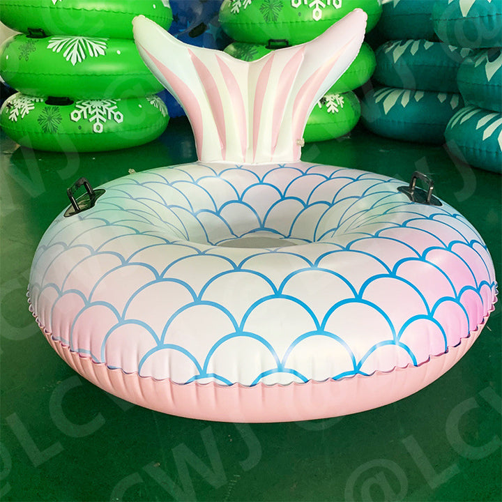 Women inflatable swimming ring with fish tail design Bowlift