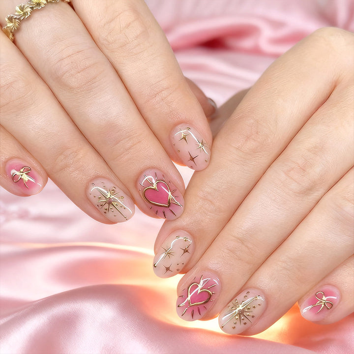 Heart-Embellished Nail Art Set Bowlift