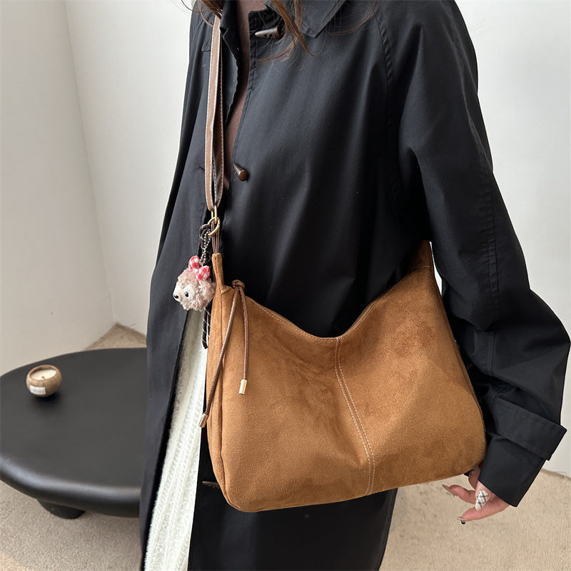 Soft Suede Hobo Handbag Bowlift