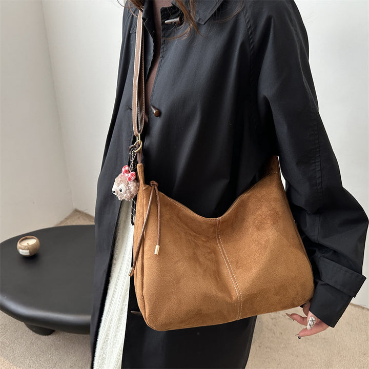 Soft Suede Hobo Handbag Bowlift