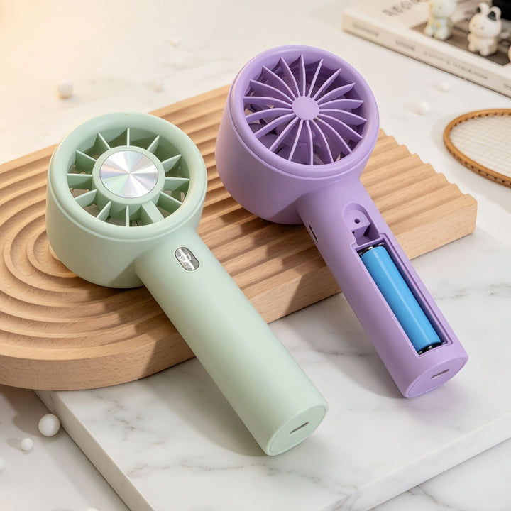 Women portable hand fan with variable speed control Bowlift