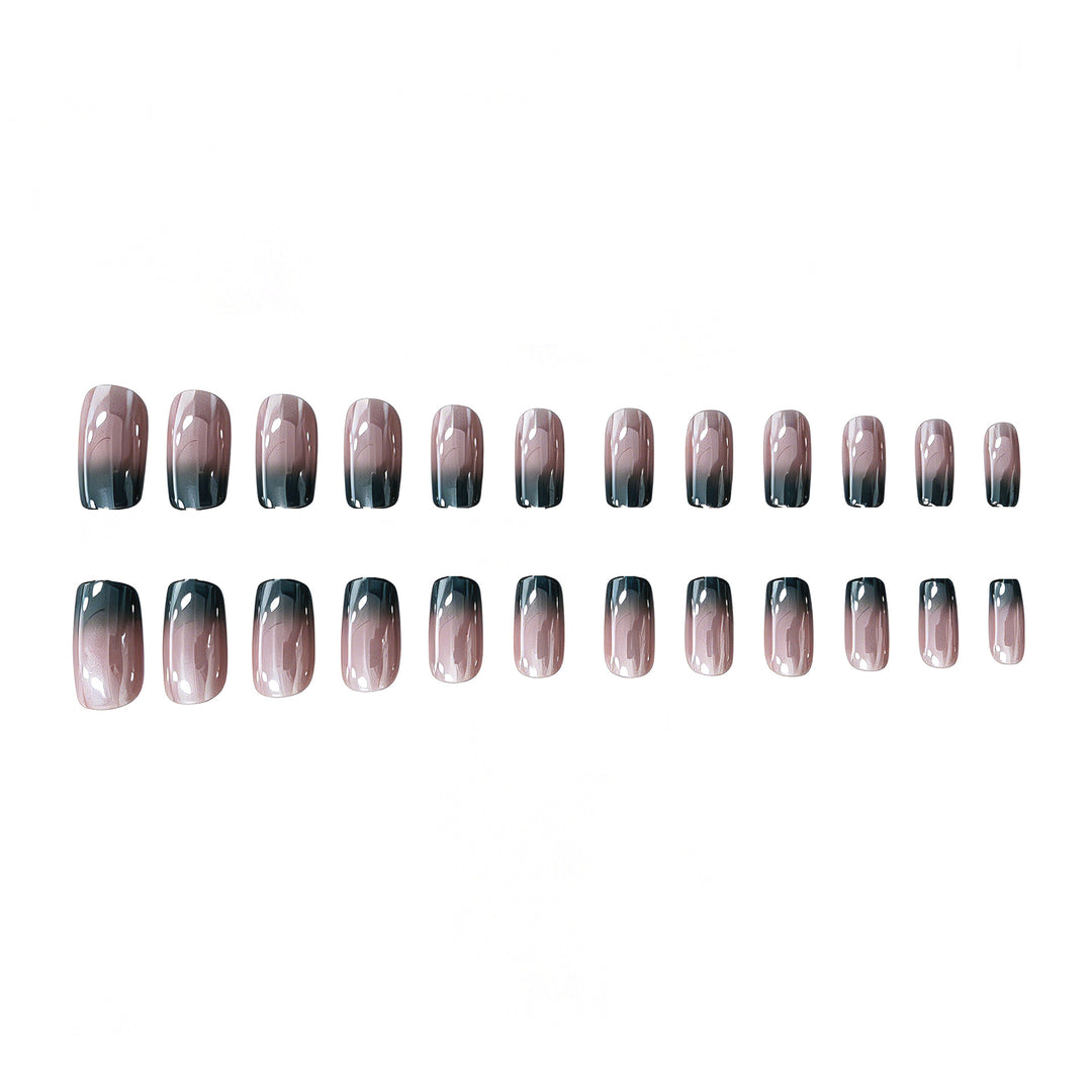 Premium Glossy Ombre Nail Extensions Bowlift