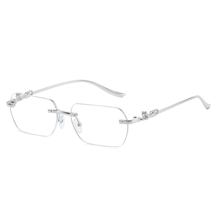 Ladies elegant half-rim glasses with decorative details Bowlift