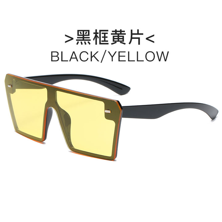 Women's futuristic sunglasses with oversized rectangular frame Bowlift