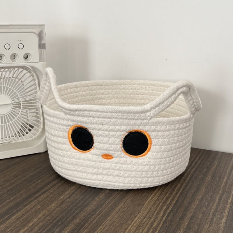 Ladies Playful Storage Basket with Cat Design Bowlift