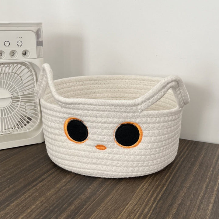 Ladies Playful Storage Basket with Cat Design Bowlift