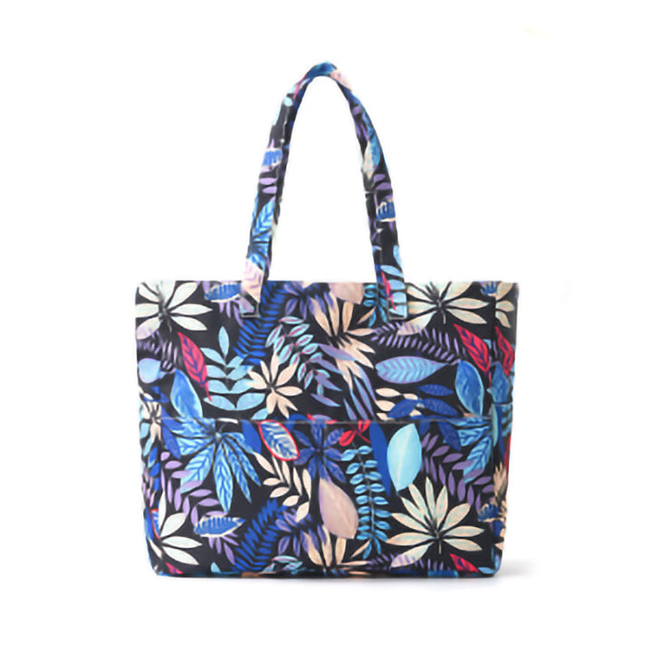 Spacious and Stylish Shopping Bag with Striped Pattern Bowlift