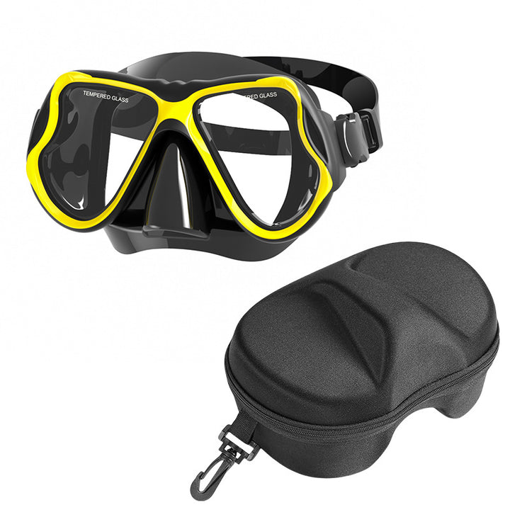 Diving mask with wide field of vision and comfortable wearing comfort Bowlift