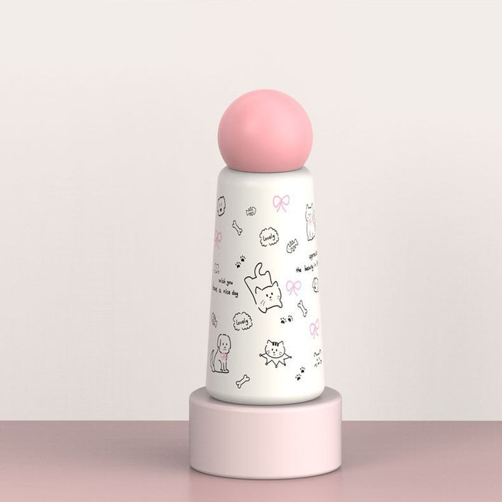 Women's insulated drinking bottle with playful dog design Bowlift