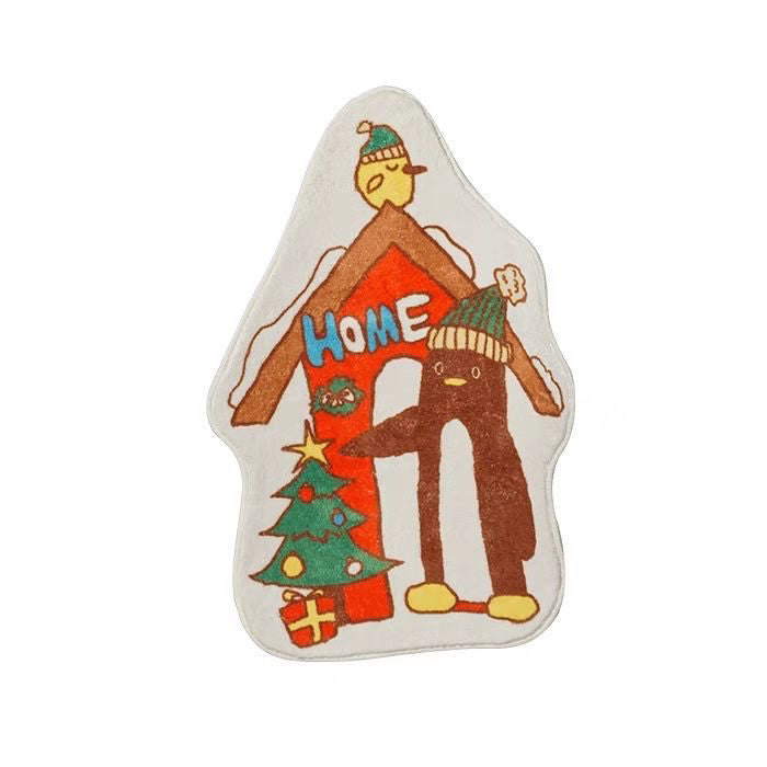 Decorative Holiday-Themed Bath Mat Bowlift