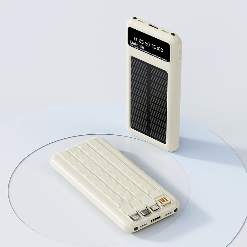 Solar-powered power bank with digital display and innovative fast charging function Bowlift