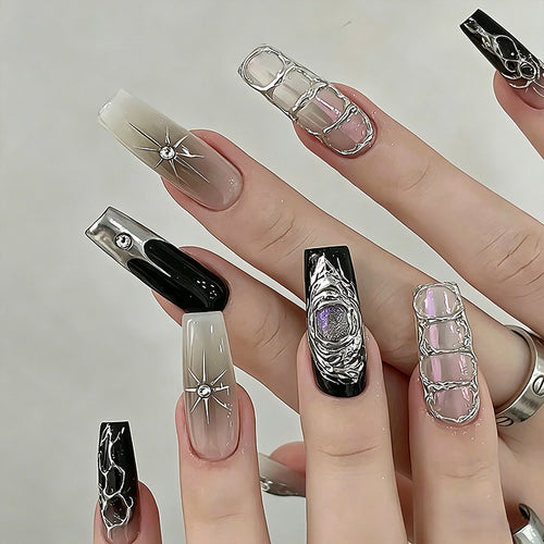 Artful nail tips with elegant patterns Bowlift