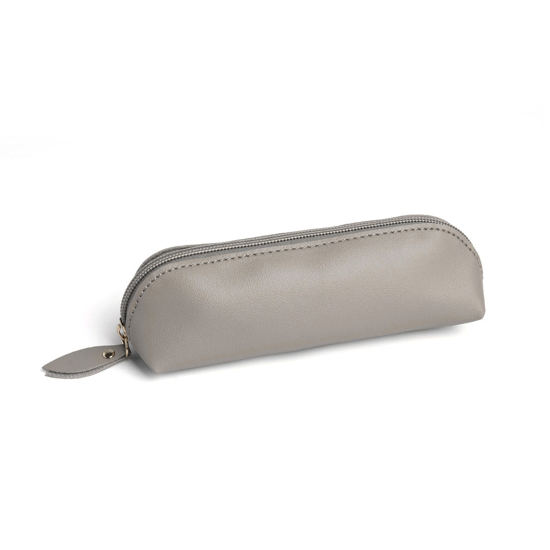 Premium Leather Zippered Pencil Case Bowlift