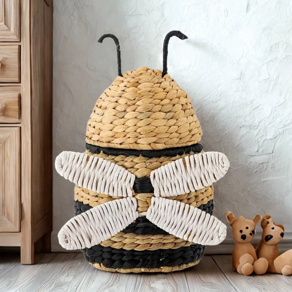 Handcrafted decoration basket made of natural materials Bowlift