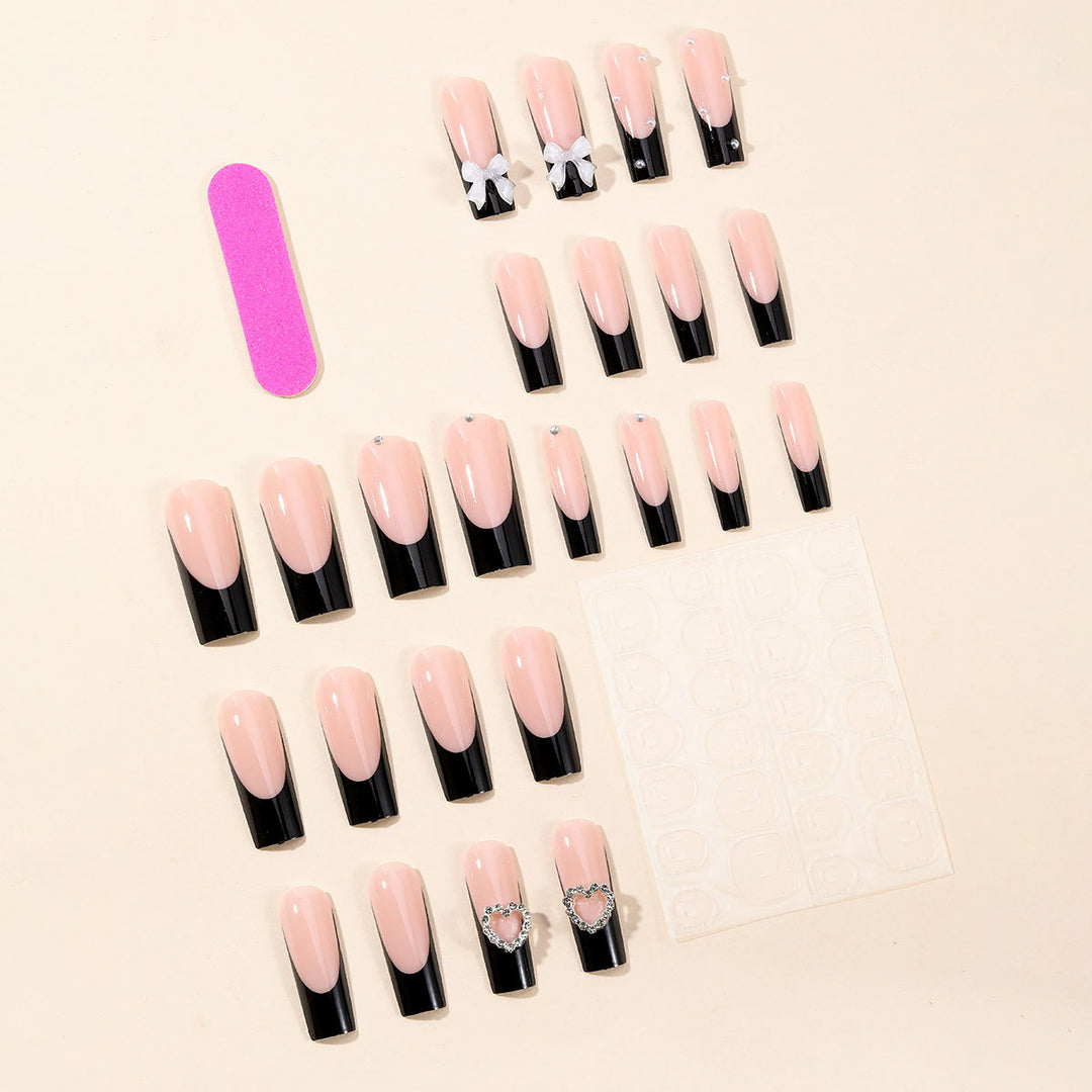 Elegant 3D Bow and Heart Nail Art Bowlift