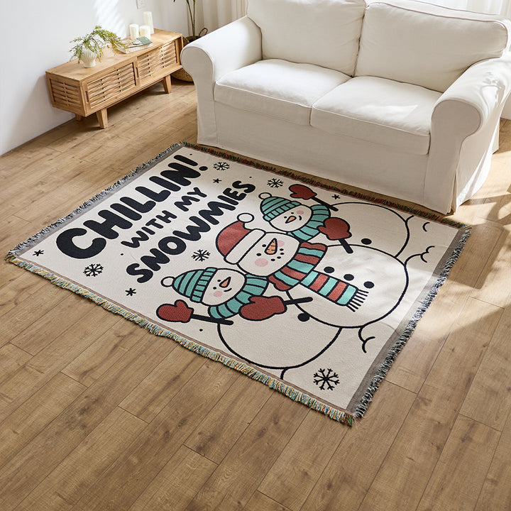 Festive Holiday Themed Throw Blanket