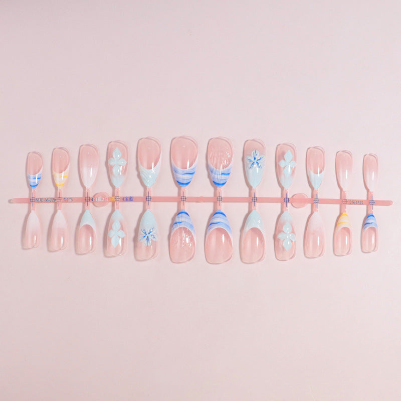 Premium Press-On Nail Set with Decorative Accents Bowlift