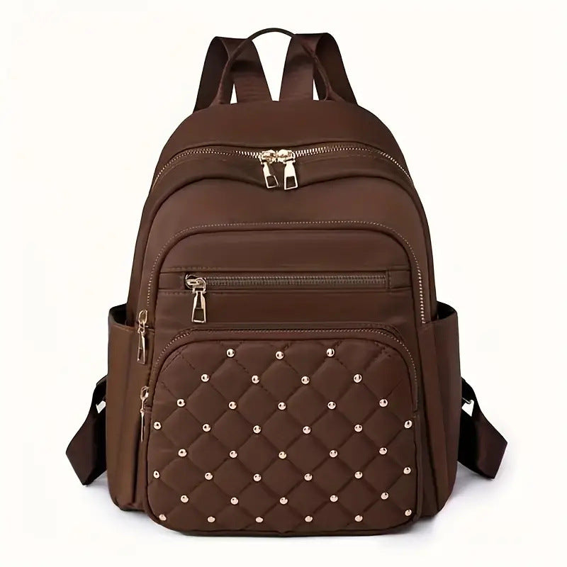 Elegant Quilted Multi-Pocket Backpack