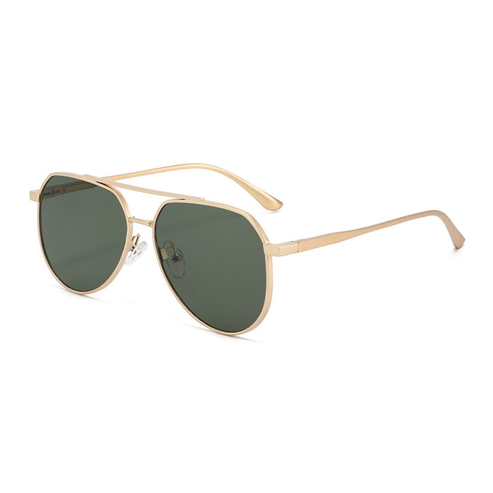 Men's Geometric Metal Frame Sunglasses Bowlift