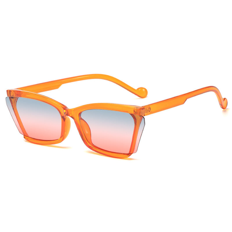 Women's fashionable sunglasses with unique rectangular design and UV protection Bowlift