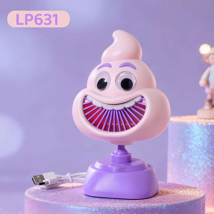 Women's Portable Mini Fan in Playful Animal Design Bowlift