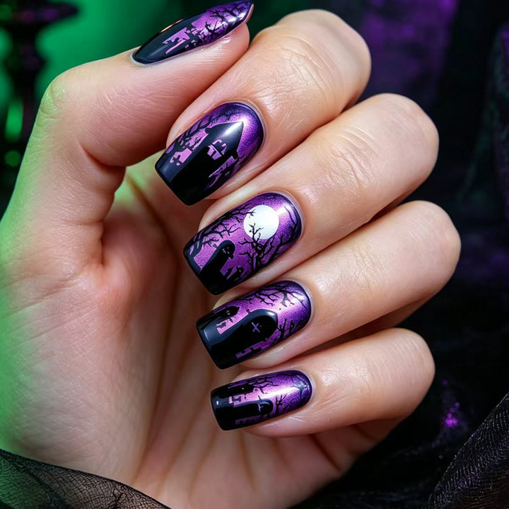 Artistic Halloween-Themed Nail Art Bowlift