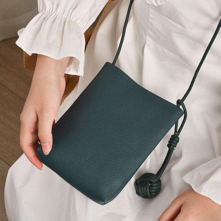 Crossbody Leather Mini Pouch Bowlift