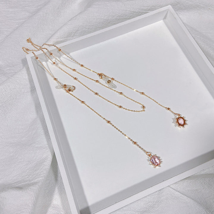 Noble jewelry necklace with sparkling crystals Bowlift