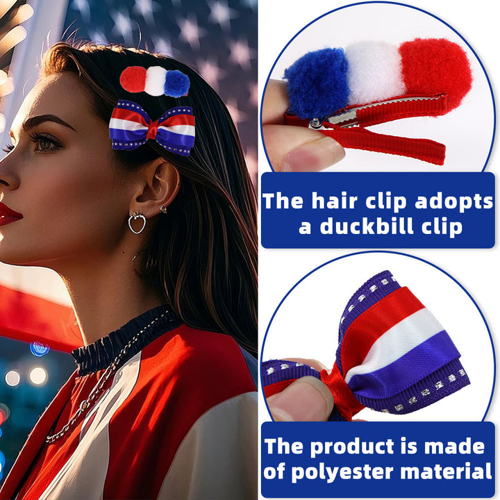 Ladies small pleated hair bow made of grosgrain ribbon with medium knot and mini alligator clip Bowlift