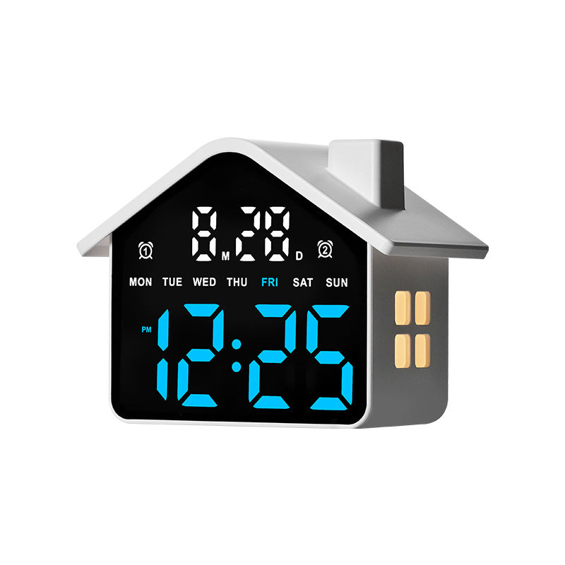 Digital Alarm Clock in Creative House Design Bowlift