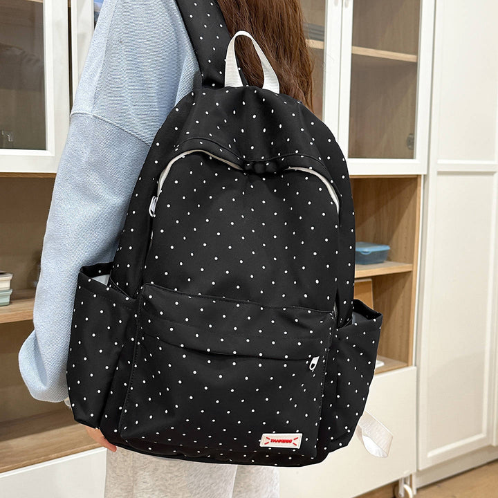 Stylish Polka Dot Backpack Bowlift