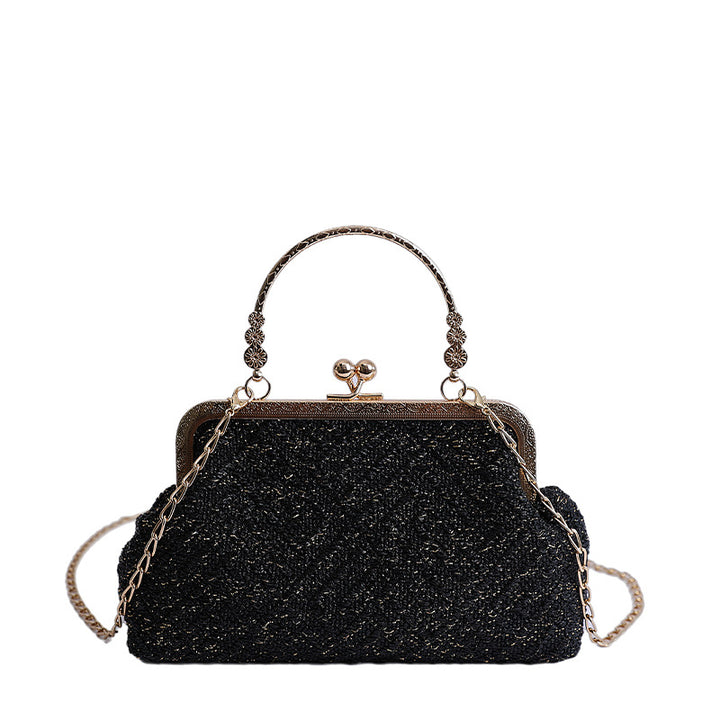 Vintage-Inspired Textured Crossbody Bag Bowlift