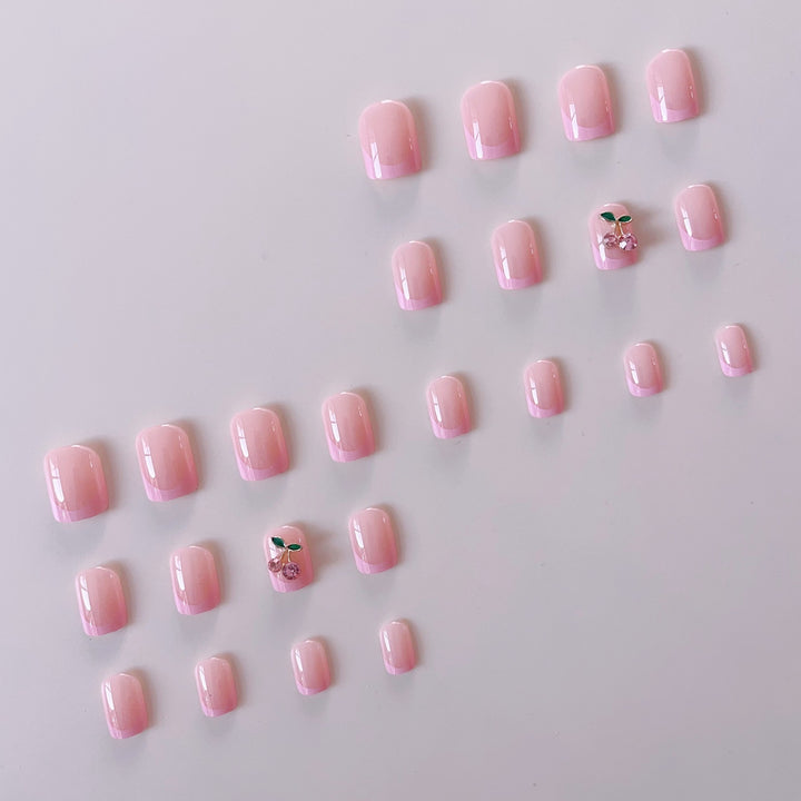 Artificial nail set with unique floral accents Bowlift