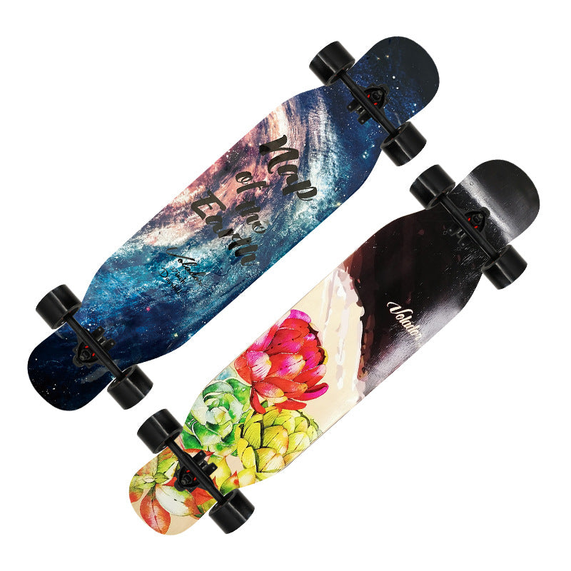 Artistic Lion-Emblazoned Longboard Bowlift