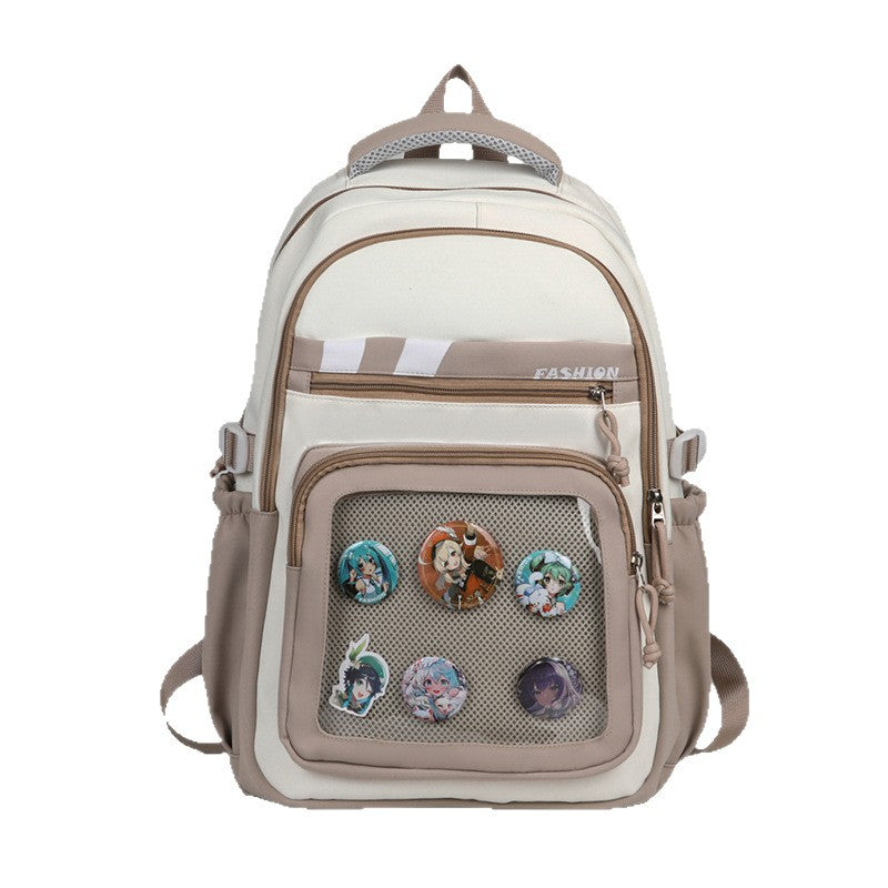 Stylish Graphic Patch Backpack Bowlift