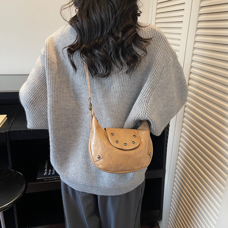 Stylish Leather Hobo Bag Bowlift