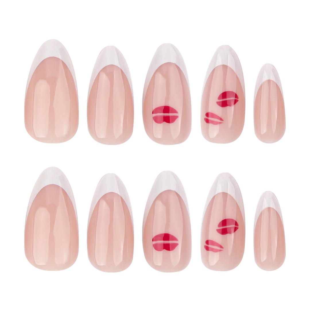 Artistic Nail Extensions with Glamorous Lip Design Bowlift
