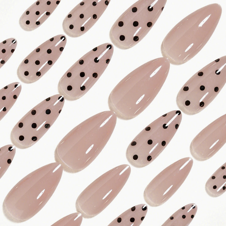 Elegant Long Almond Press-On Nail Art Bowlift
