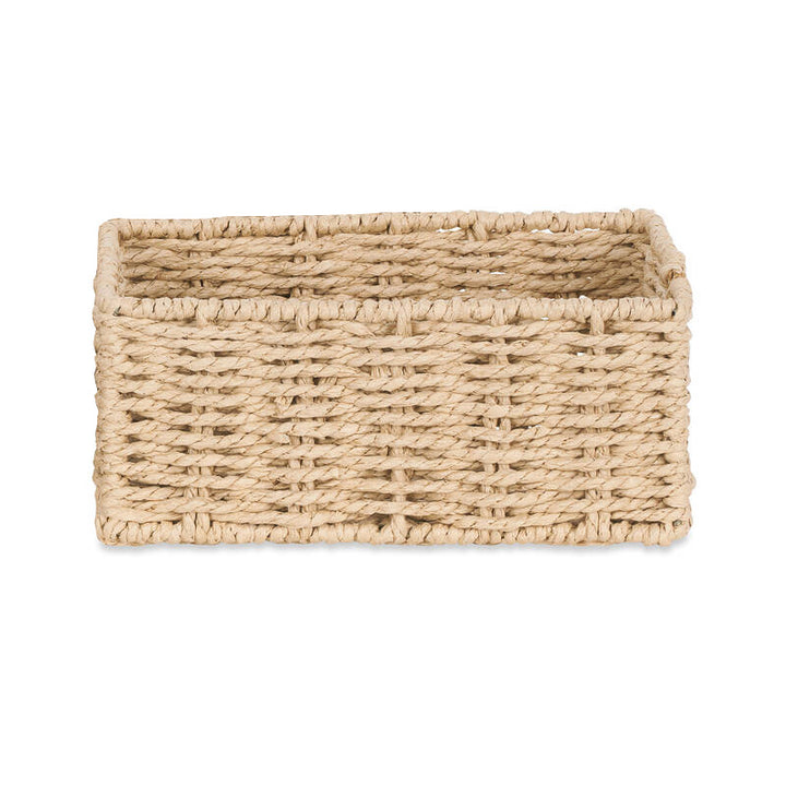 Rectangular Natural Woven Storage Basket Bowlift