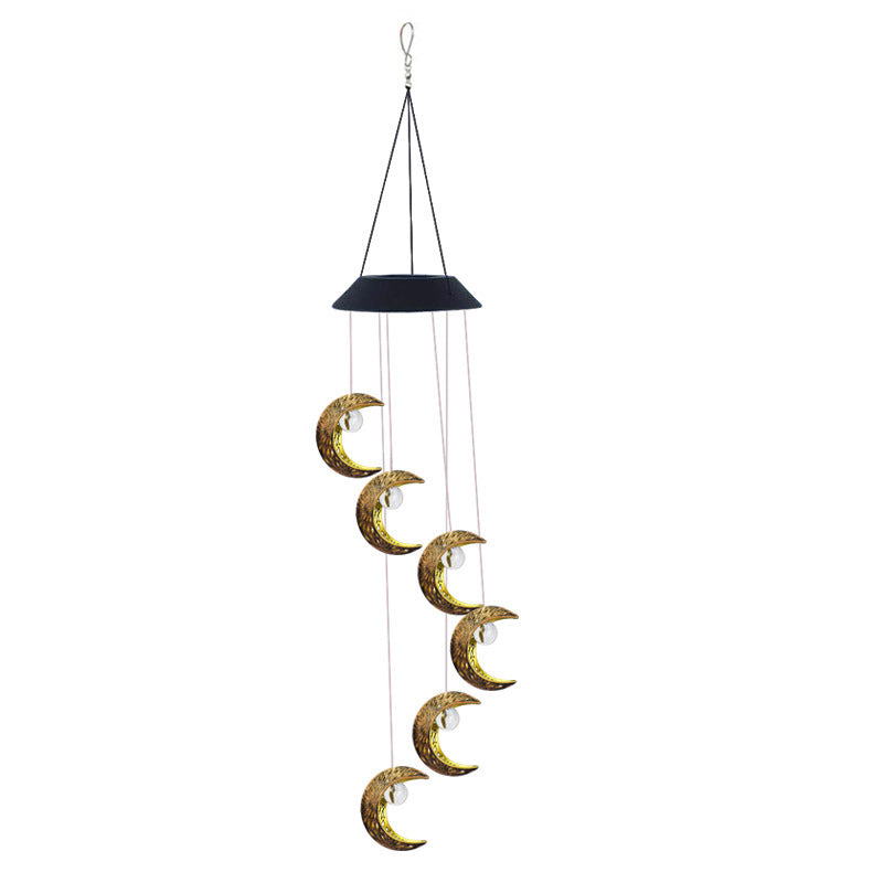 Decorative Hanging Star Wind Chime With Brass Stars And Tubular Aluminum Chimes Bowlift